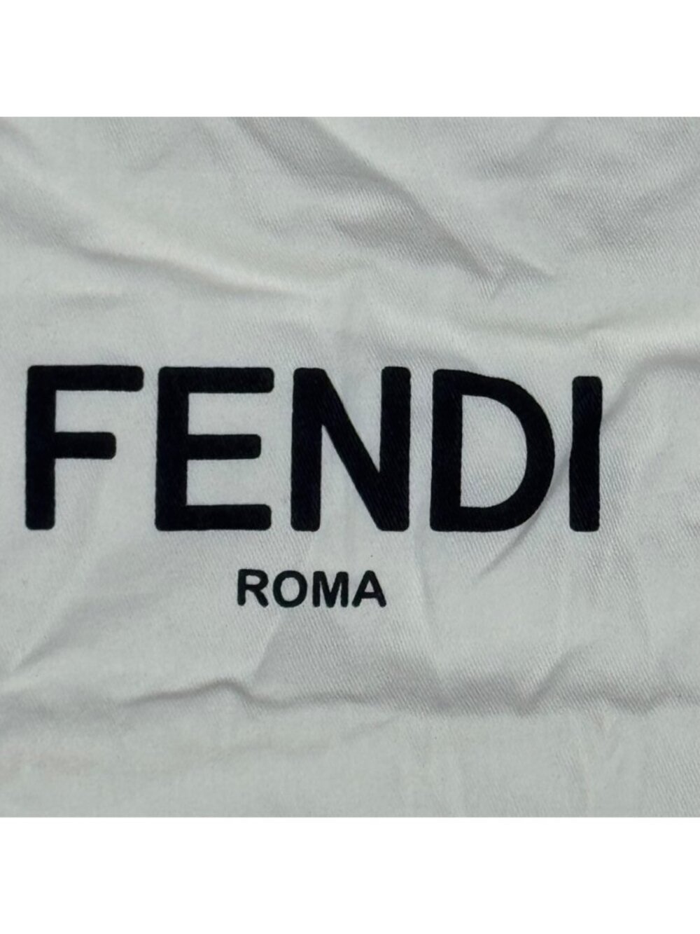 Fendi Roma White Cotton Dust Bag 17"x13" Clutch Purse Handbags Storage Authentic - Picture 2 of 8
